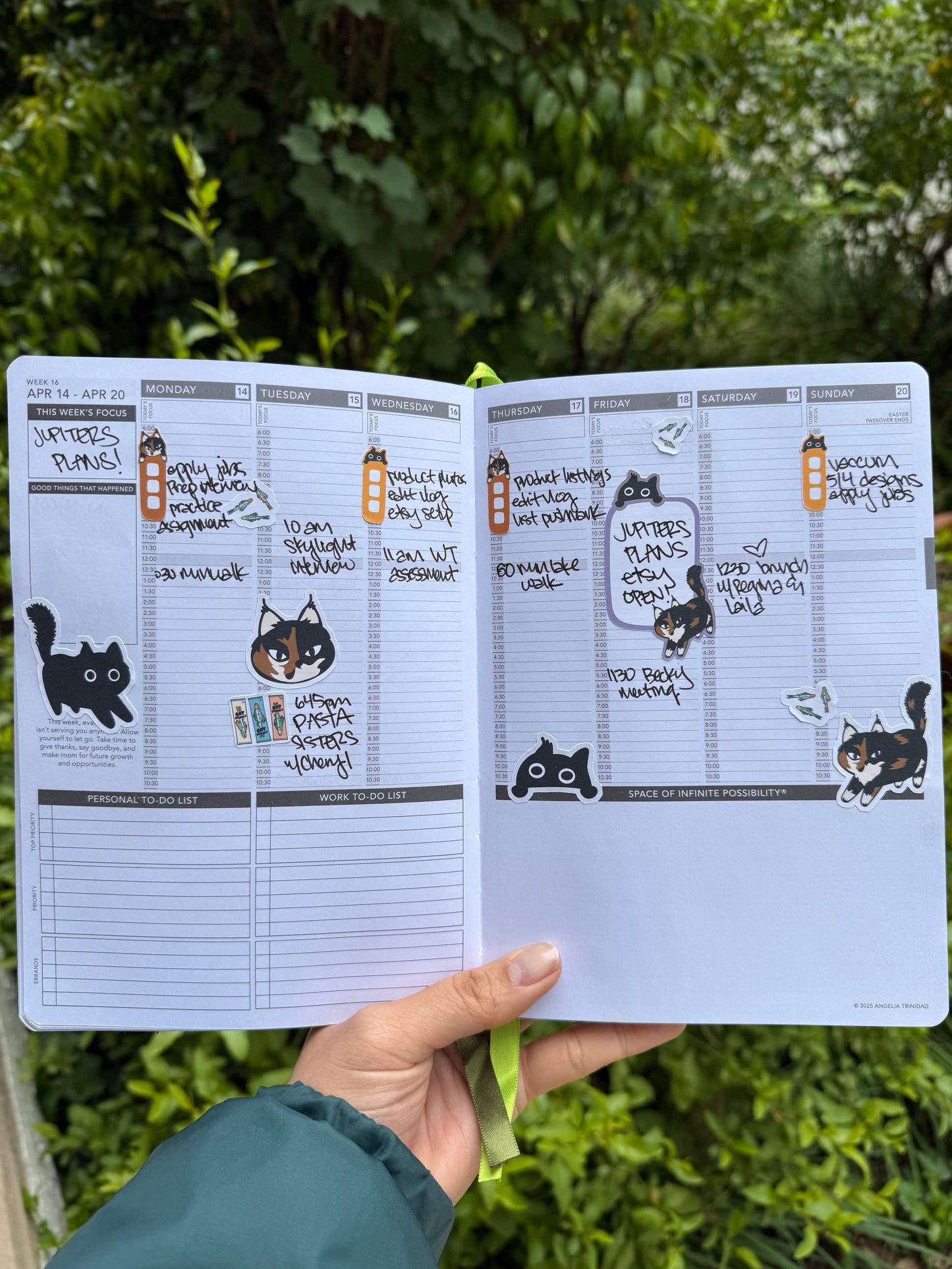 Jupiter + Midnight Cute Sassy Cats Journaling Sticker Sheet
