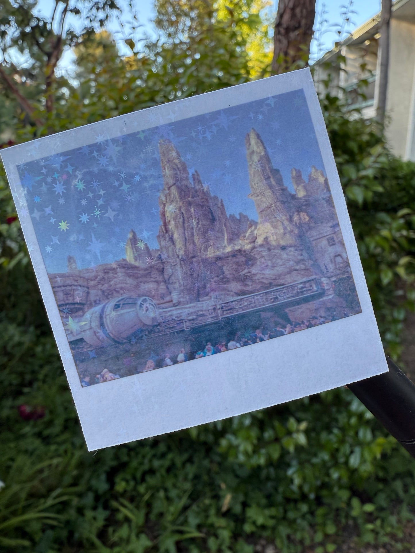 Set of 2 Galaxy's Edge Star Wars Land Die Cut Glitter Stickers