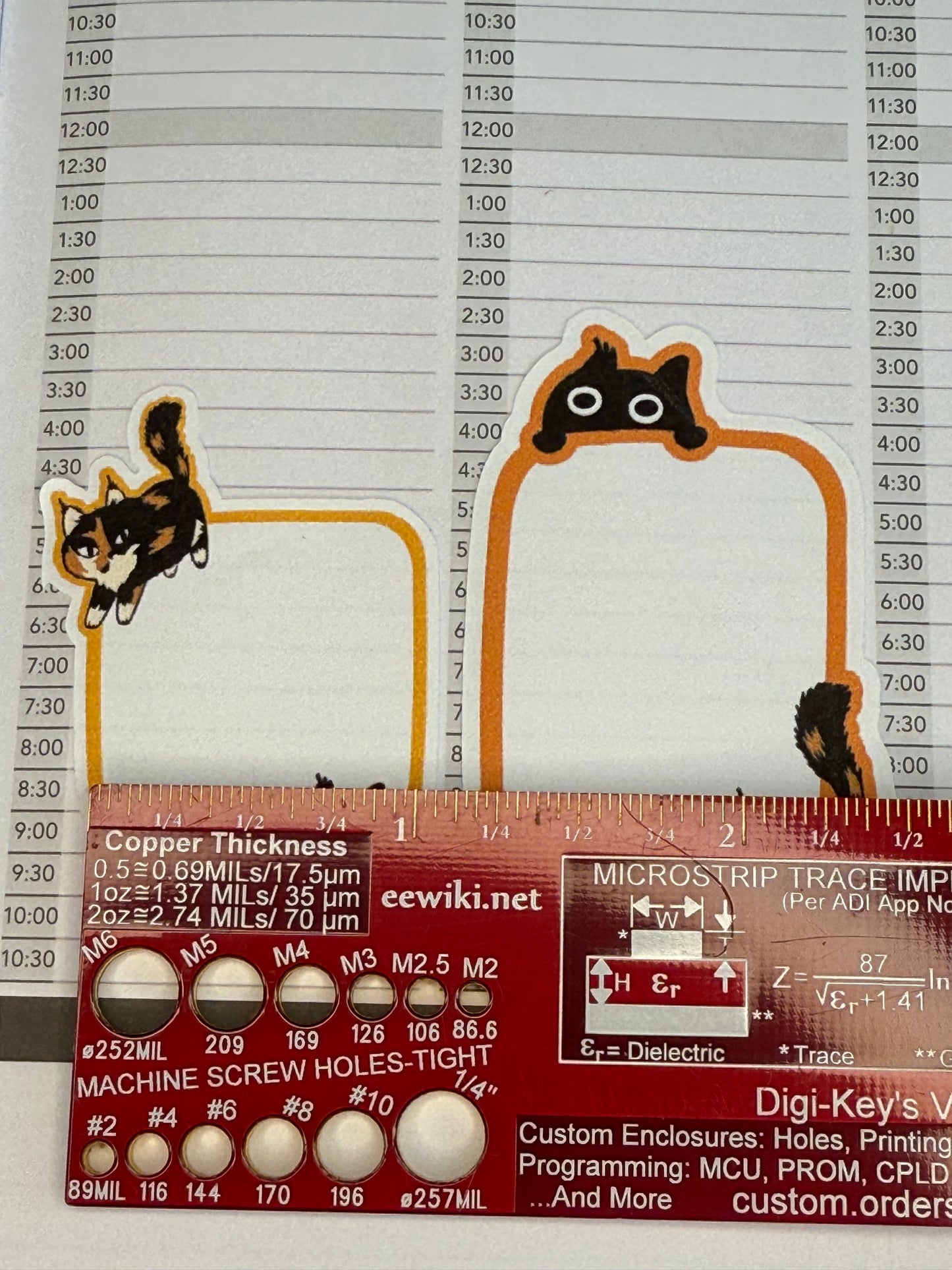 Jupiter + Midnight Cute Cats Functional Boxes Planner Stickers | Planner Box Stickers