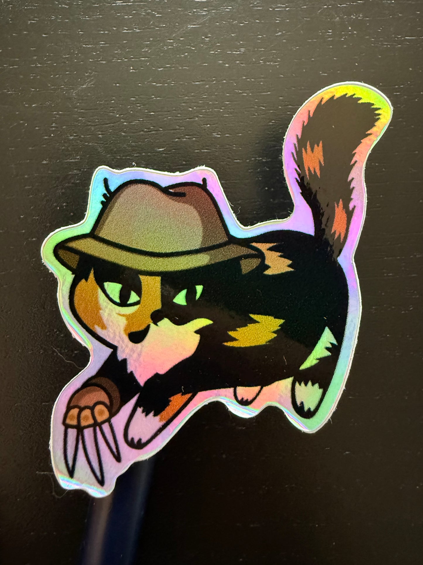 Killer Kitties Holographic Vinyl Stickers | Stickers w/ Freddy & Jason Cats | Cute Halloween Stickers for Spooky Season Fans