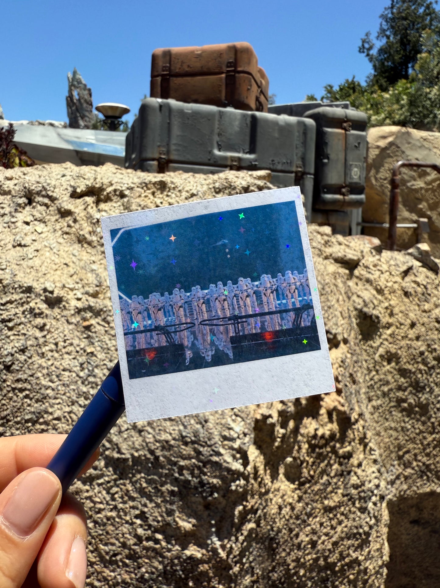 Set of 2 Galaxy's Edge Star Wars Land Die Cut Glitter Stickers