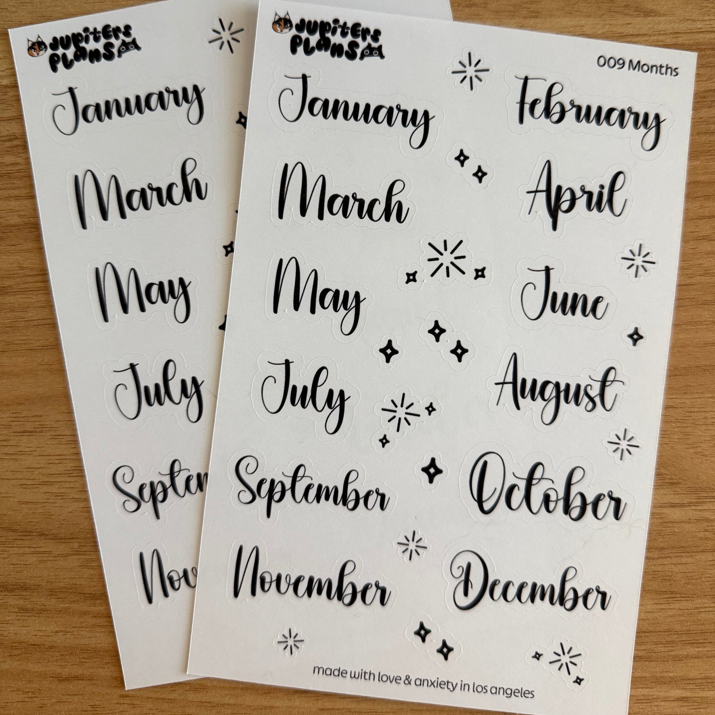 Month Stickers | Months Date Cover Stickers | Cute Disney Inspired Font