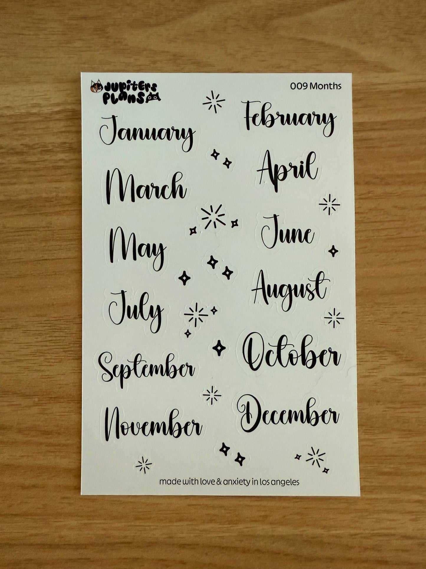 Month Stickers | Months Date Cover Stickers | Cute Disney Inspired Font