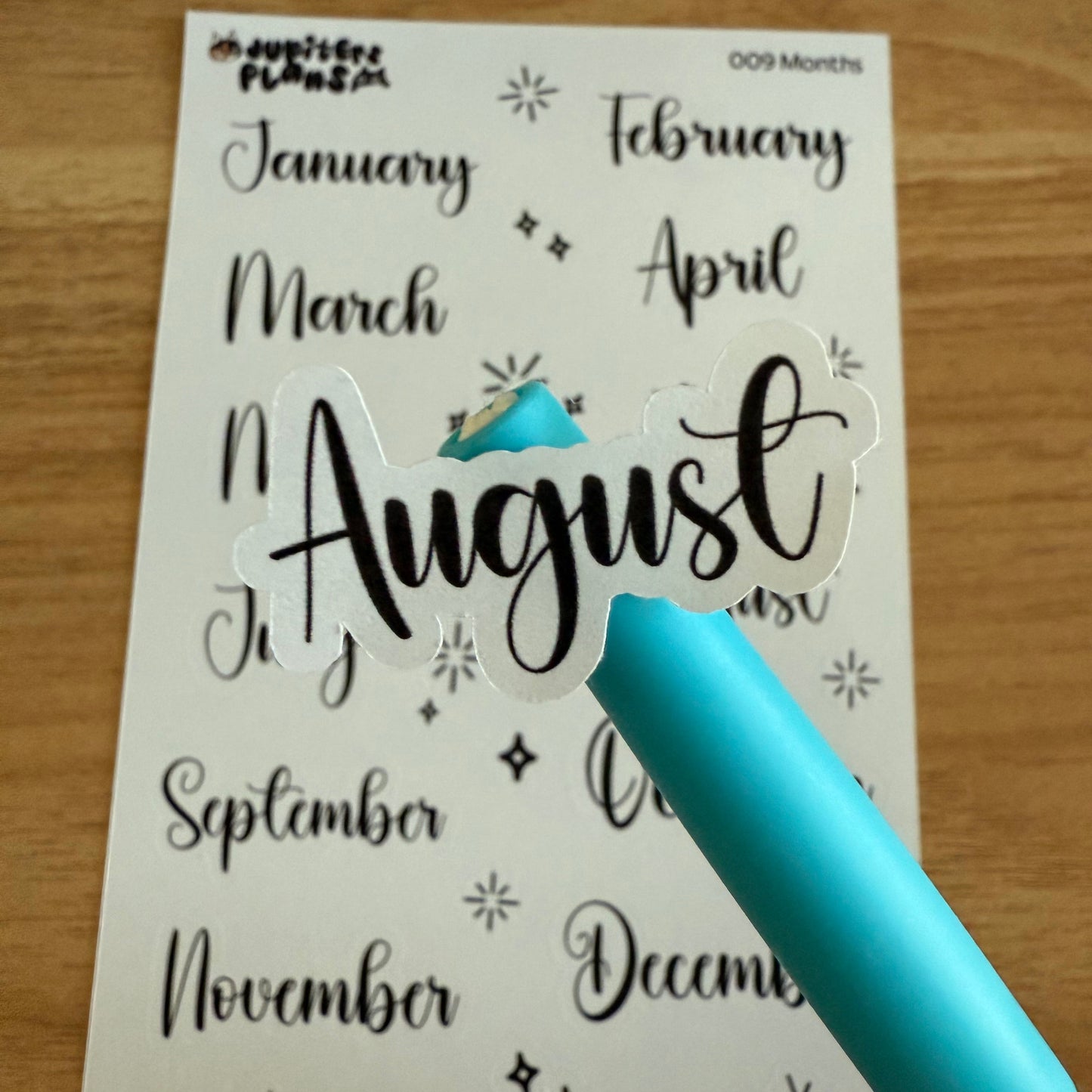 Month Stickers | Months Date Cover Stickers | Cute Disney Inspired Font