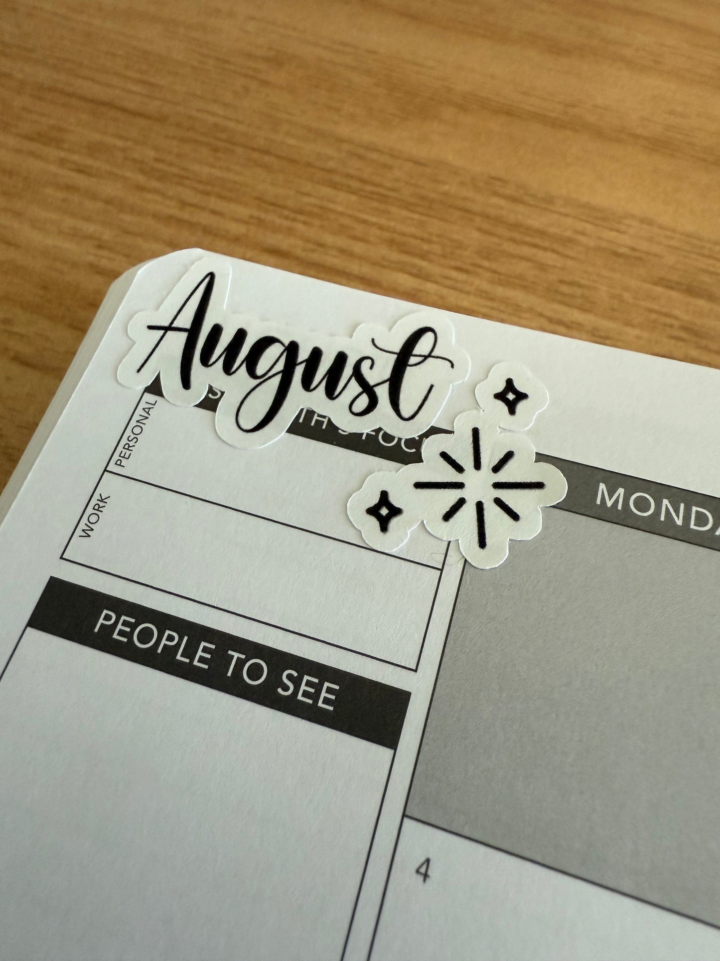 Month Stickers | Months Date Cover Stickers | Cute Disney Inspired Font