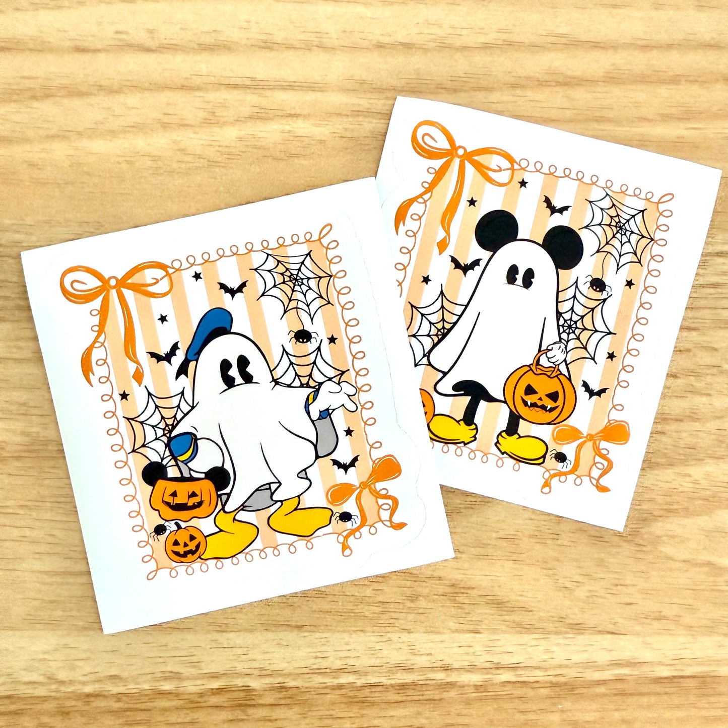 Mouse and Friends Ghost Halloween Die Cut Stickers Bundle (6) | Sensational 6 Stickers for Planners, Journals. Scrapbooks | Coquette Stamps Bows