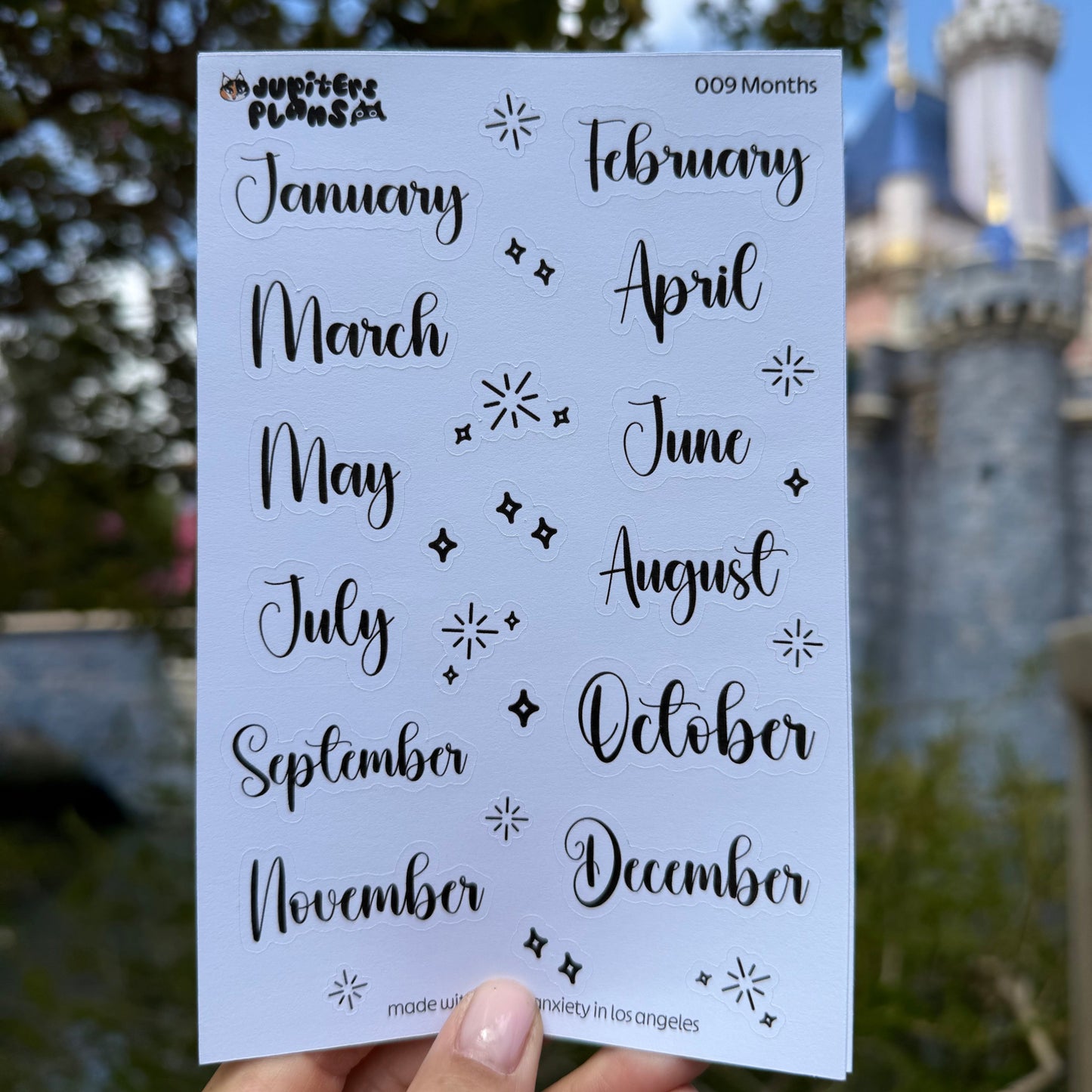 Month Stickers | Months Date Cover Stickers | Cute Disney Inspired Font
