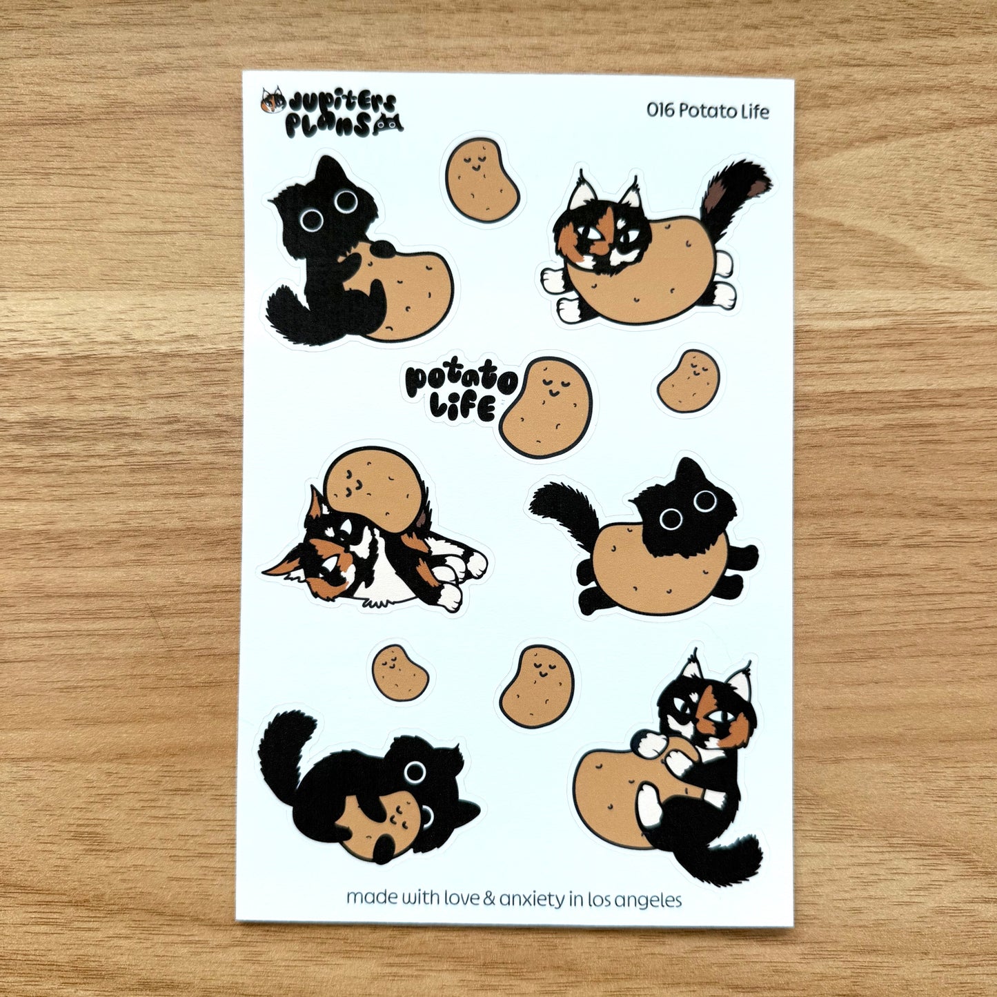 Jupiter + Midnight I'm a Potato Sticker Sheet