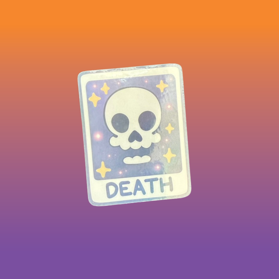Kawaii Tarot Holographic Die Cut Stickers | The Fool, Lovers, Sun, Moon, Death Tarot Cards