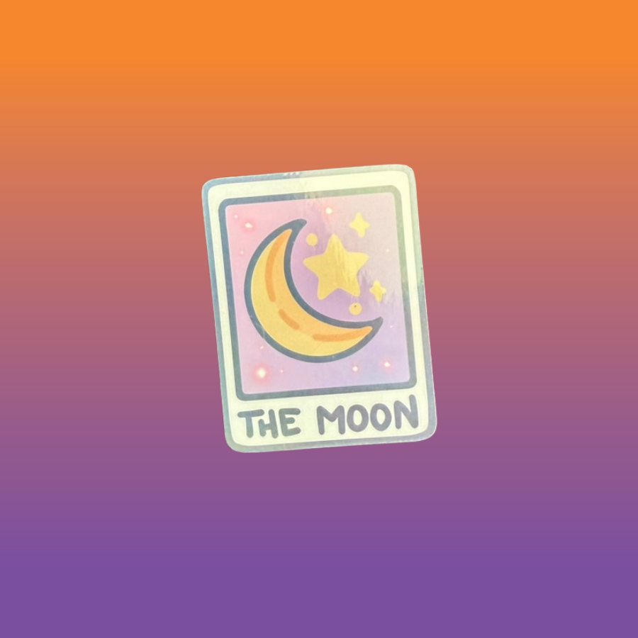 Kawaii Tarot Holographic Die Cut Stickers | The Fool, Lovers, Sun, Moon, Death Tarot Cards