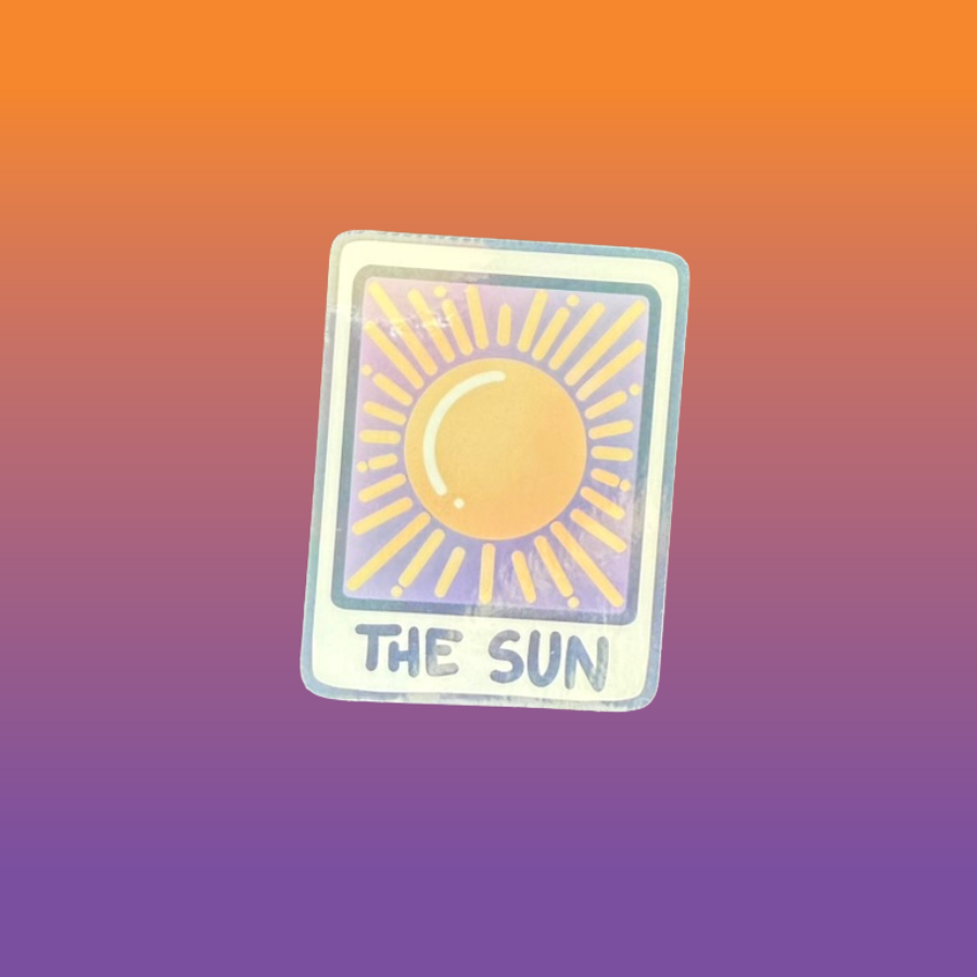 Kawaii Tarot Holographic Die Cut Stickers | The Fool, Lovers, Sun, Moon, Death Tarot Cards