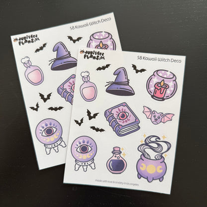 Kawaii Witch Decorative Sticker Sheet