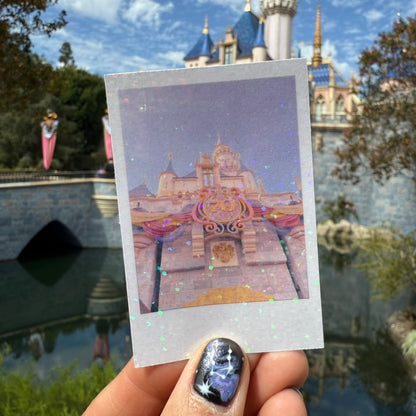 Disneyland 70th Anniversary Glittery Instant Photo Die Cut Stickers (Set of 5)