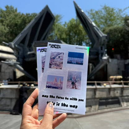 Star Wars Galaxy's Edge Holographic Sticker Sheet | Planner and Junk Journal Stickers