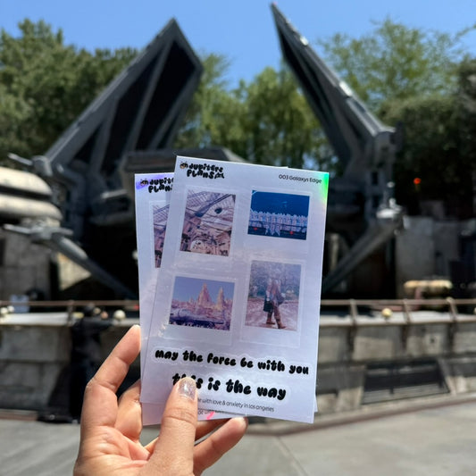 Star Wars Galaxy's Edge Holographic Sticker Sheet | Planner and Junk Journal Stickers
