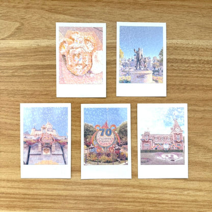 Disneyland 70th Anniversary Glittery Instant Photo Die Cut Stickers (Set of 5)