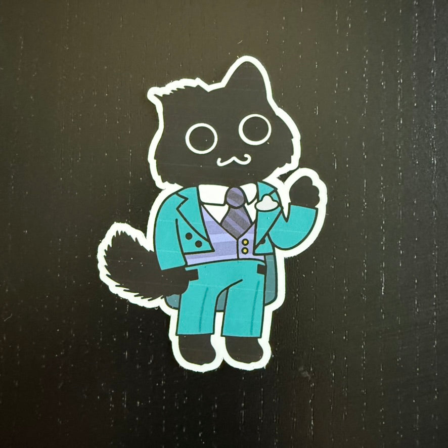 Jupiter + Midnight Ghost Host Haunted Mansion Cats Die Cut Sticker Bundle (Set of 4)