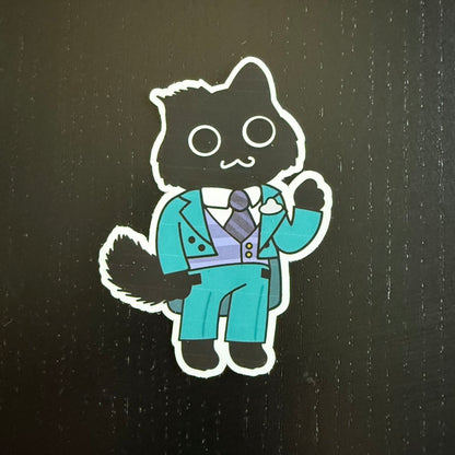 Jupiter + Midnight Ghost Host Haunted Mansion Cats Die Cut Sticker Bundle (Set of 4)