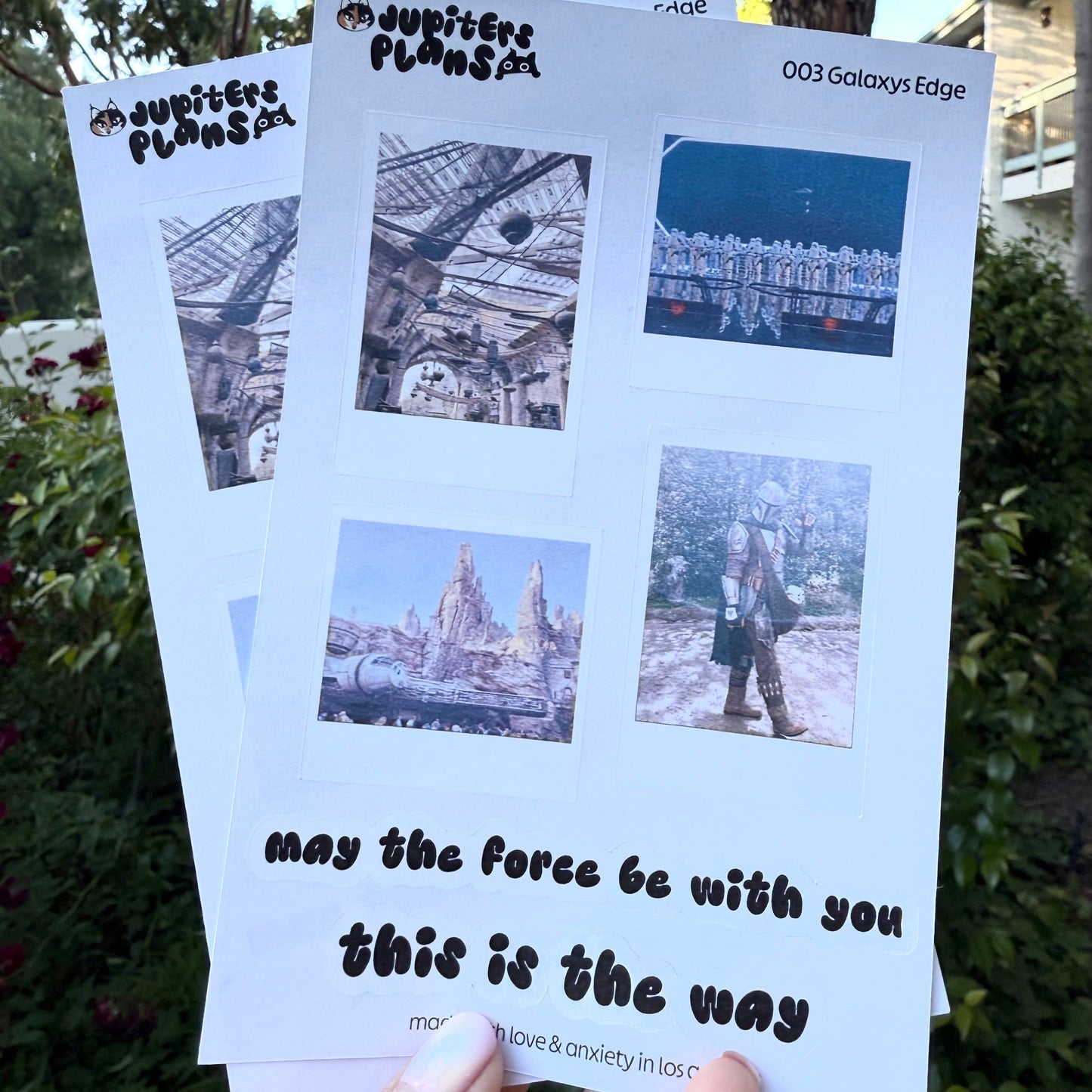 Galaxy's Edge Sticker Sheet: Star Wars Land Batuu Planner Stickers
