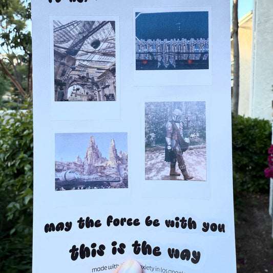 Galaxy's Edge Sticker Sheet: Star Wars Land Batuu Planner Stickers