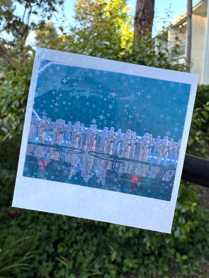Set of 2 Galaxy's Edge Star Wars Land Die Cut Glitter Stickers