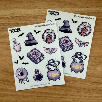 Kawaii Witch Decorative Sticker Sheet
