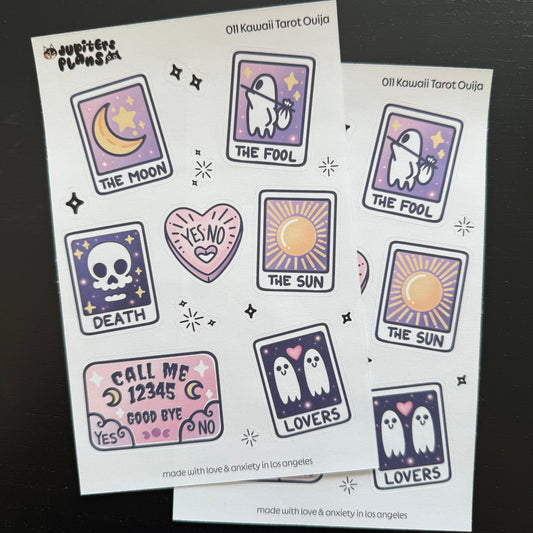 Kawaii Tarot and Ouija Decorative Sticker Sheet