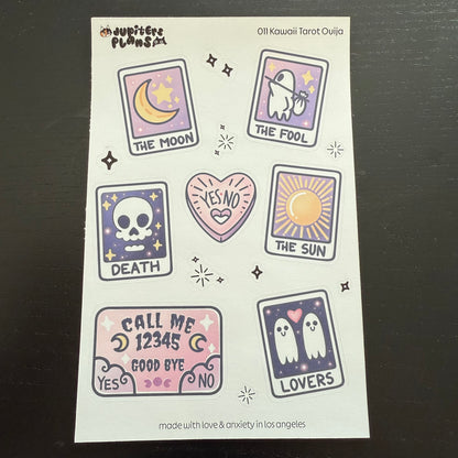 Kawaii Tarot and Ouija Decorative Sticker Sheet