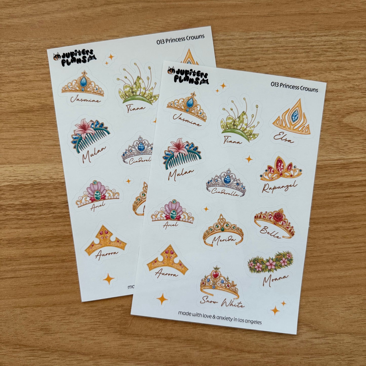 Princess Crowns Sticker Sheet