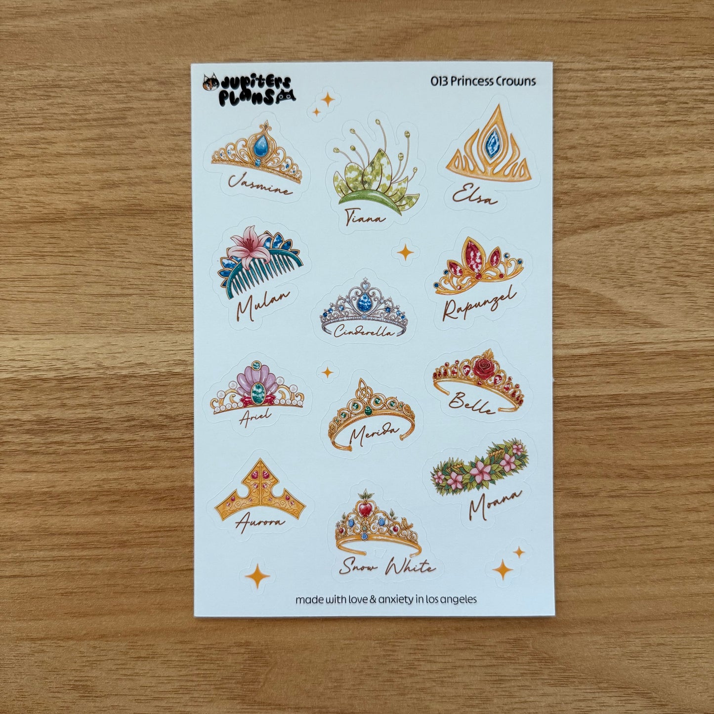 Princess Crowns Sticker Sheet