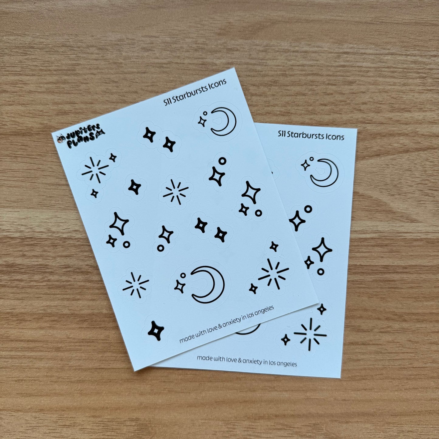 Starburst Icons Decorative Sticker Sheet | Deco Planner Stickers