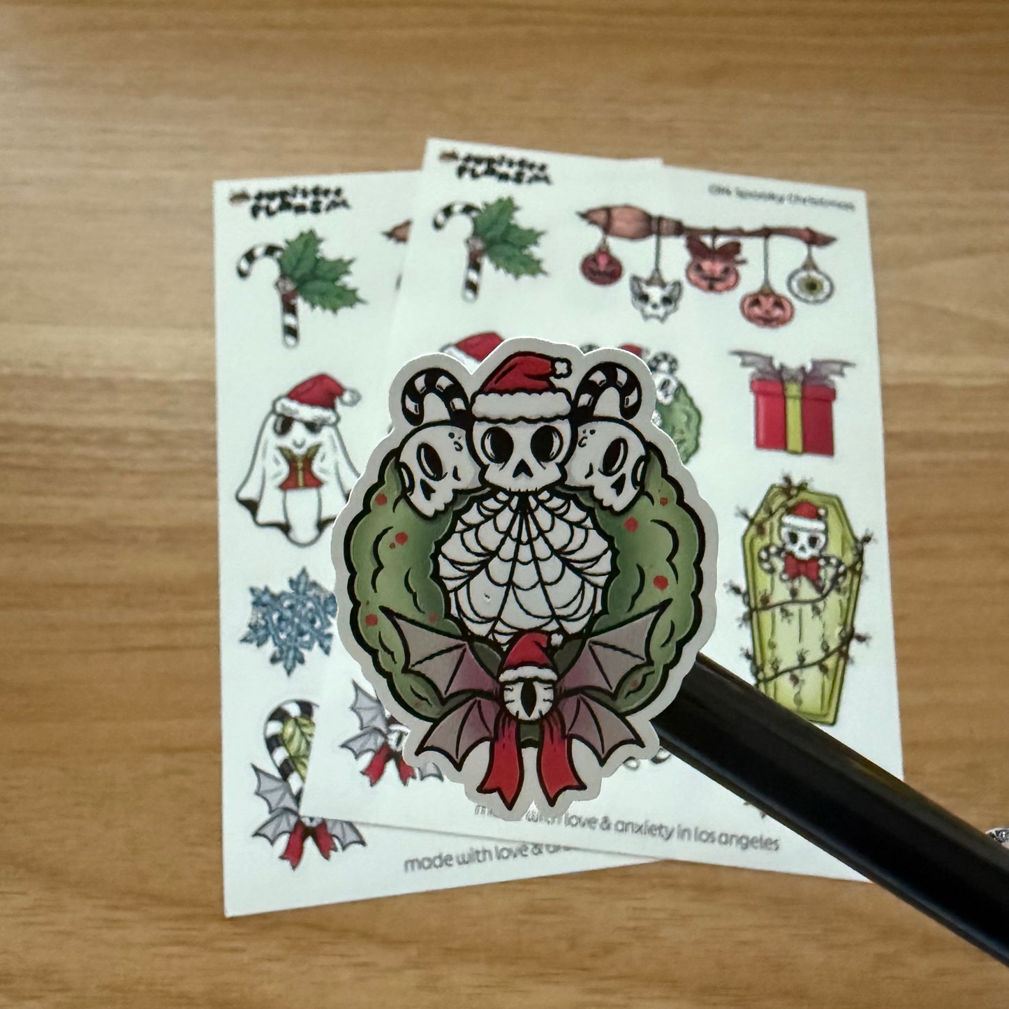 Spooky Christmas Decorative Sticker Sheet