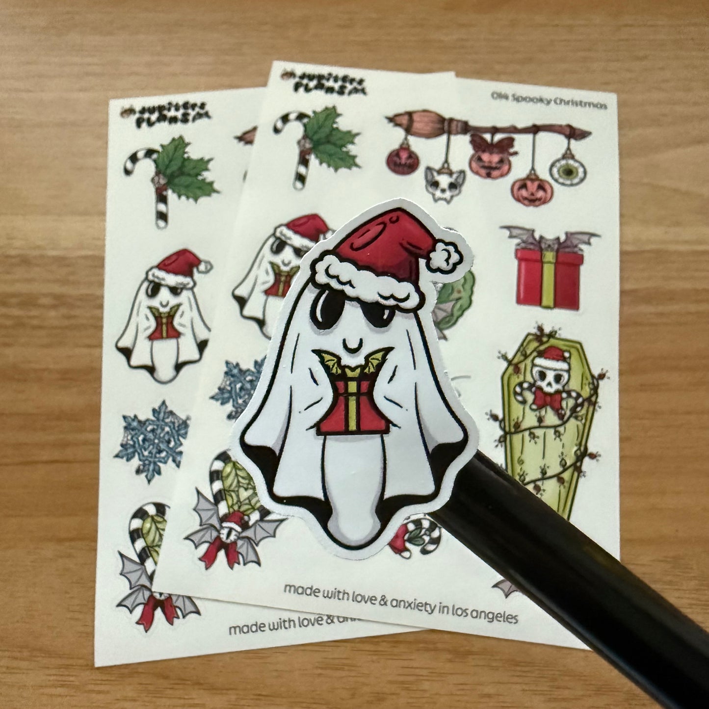 Spooky Christmas Decorative Sticker Sheet