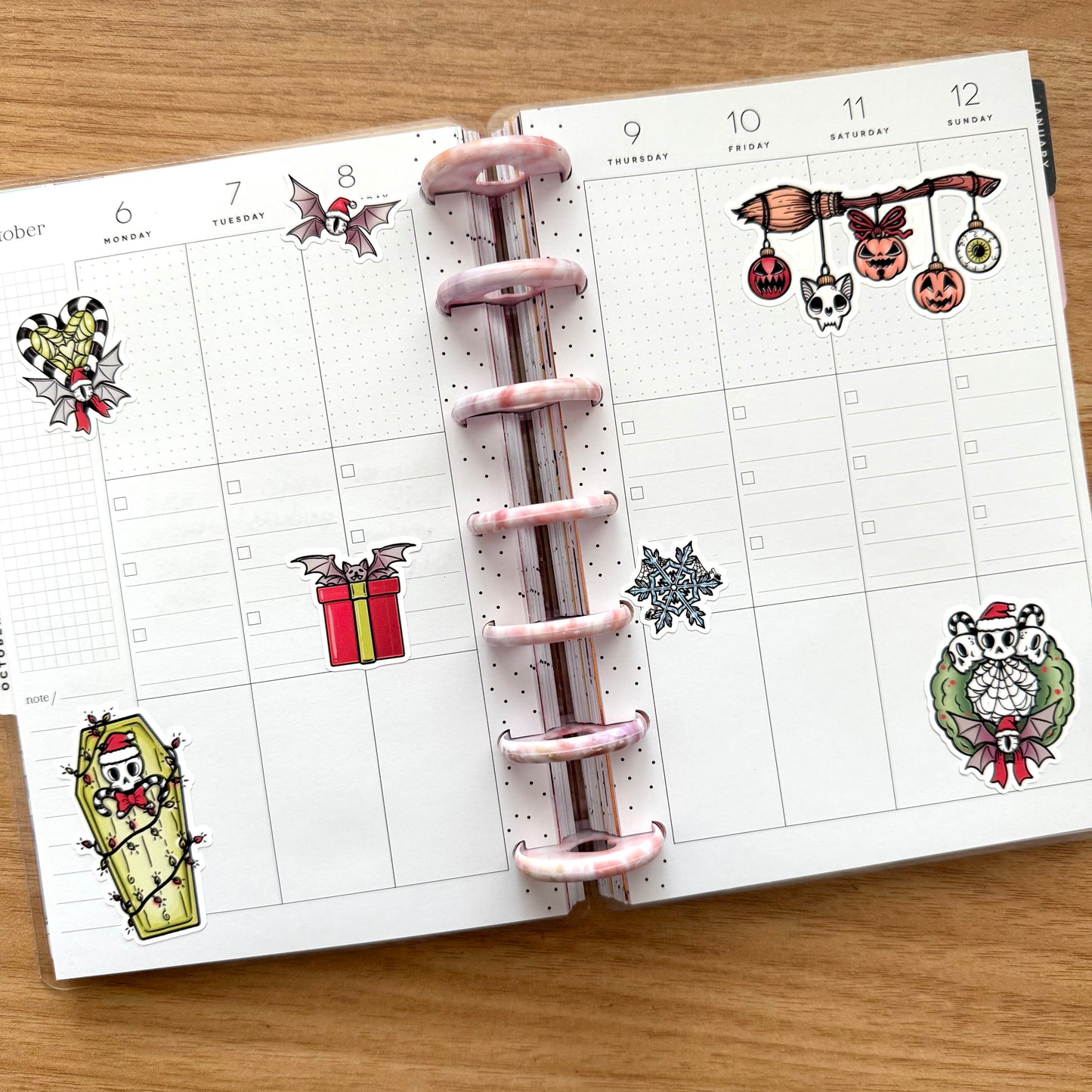 Spooky Christmas Decorative Sticker Sheet