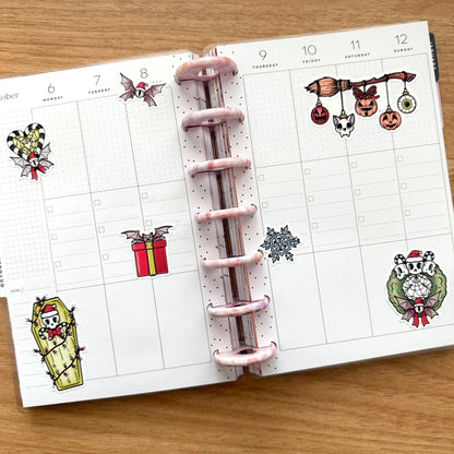 Spooky Christmas Decorative Sticker Sheet