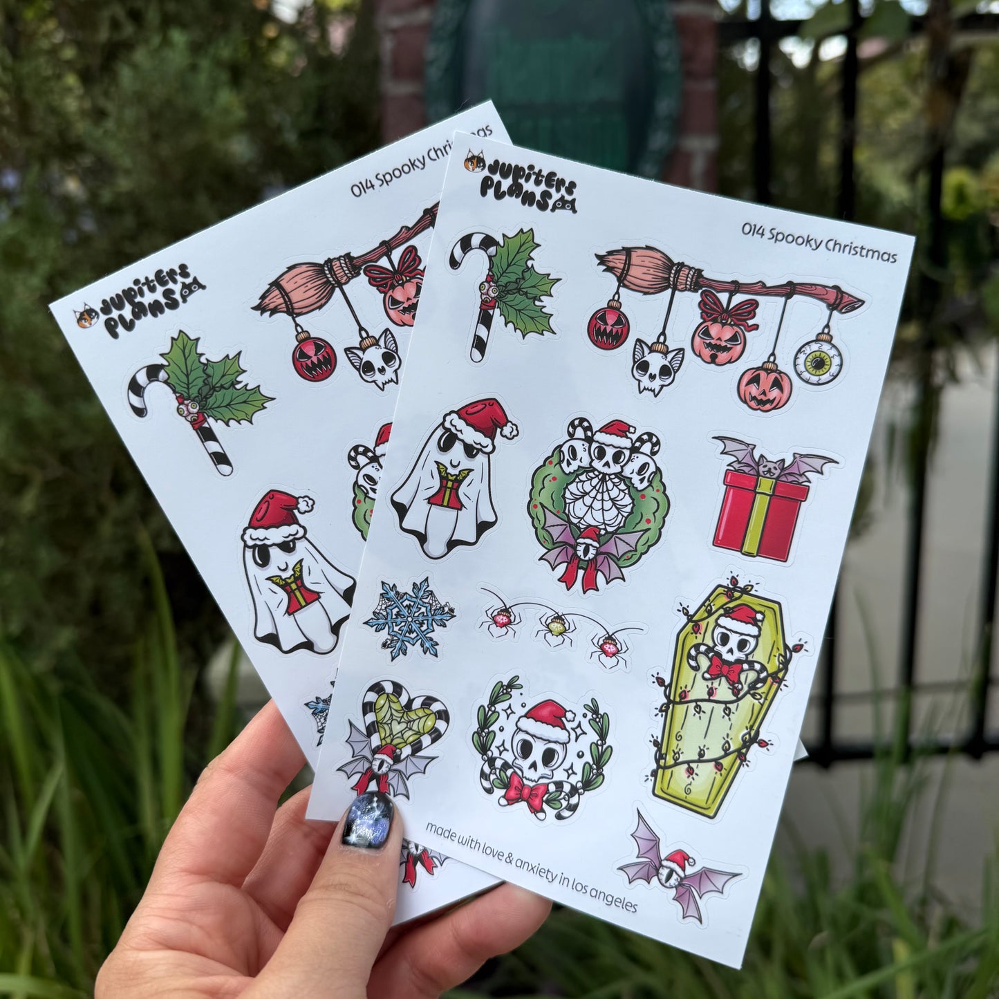 Spooky Christmas Decorative Sticker Sheet