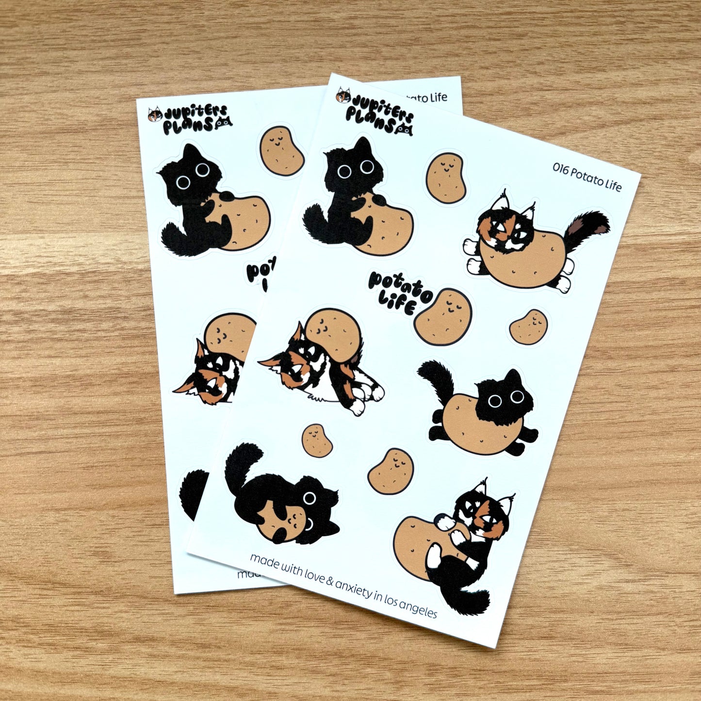 Jupiter + Midnight I'm a Potato Sticker Sheet