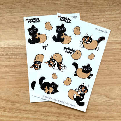 Jupiter + Midnight I'm a Potato Sticker Sheet