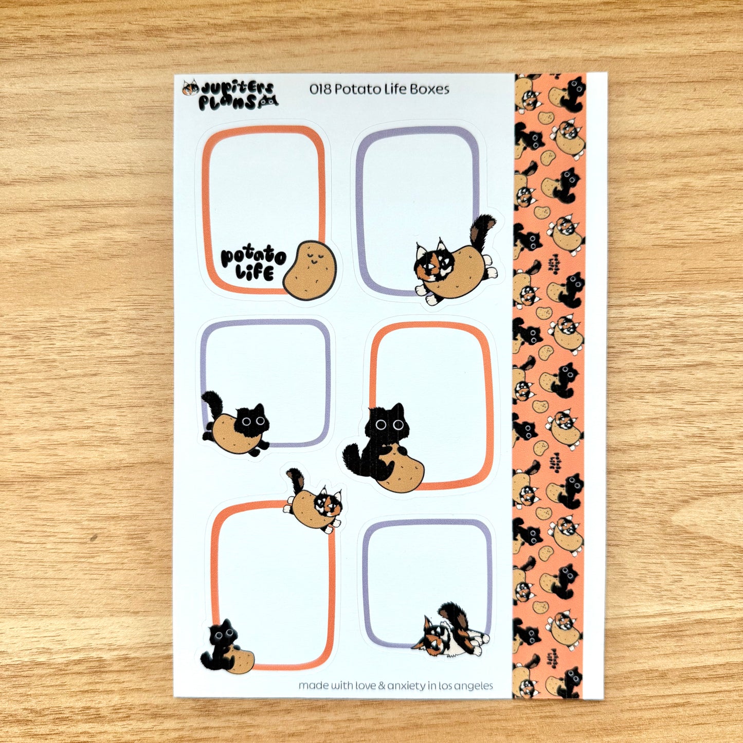Jupiter + Midnight I'm a Potato Functional Boxes Sticker Sheet