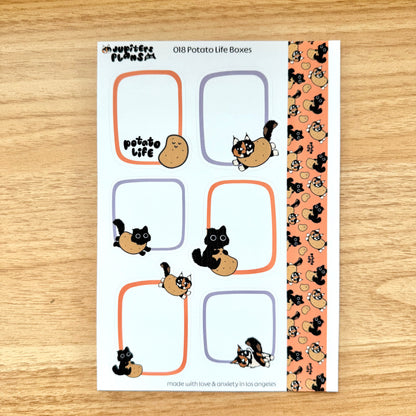Jupiter + Midnight I'm a Potato Functional Boxes Sticker Sheet
