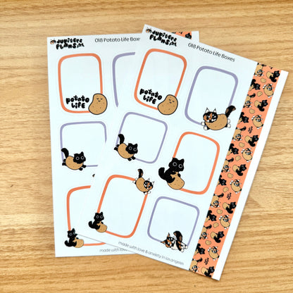 Jupiter + Midnight I'm a Potato Functional Boxes Sticker Sheet