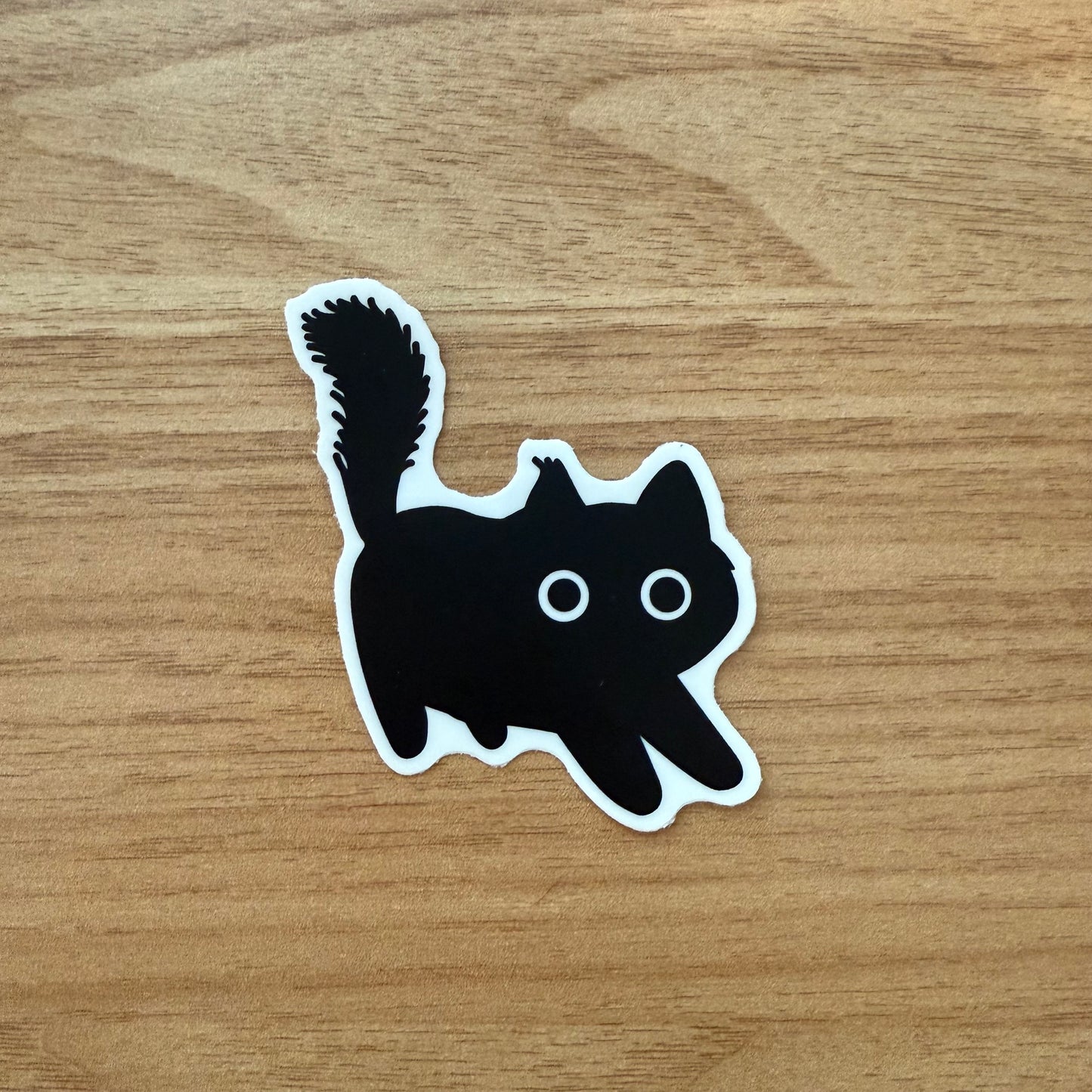 Midnight Black Cat Waterproof Vinyl Sticker