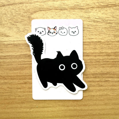 Midnight Black Cat Waterproof Vinyl Sticker