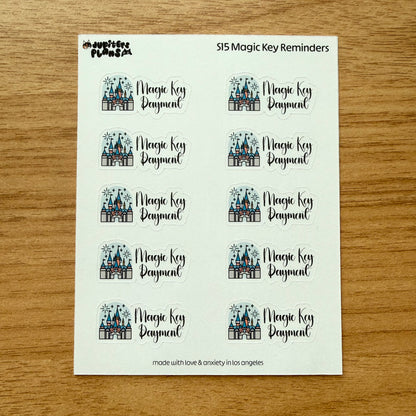 Magic Key Payment Reminder | Functional Planner Stickers