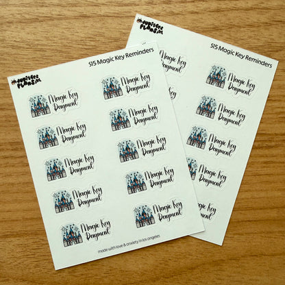 Magic Key Payment Reminder | Functional Planner Stickers