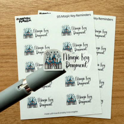 Magic Key Payment Reminder | Functional Planner Stickers