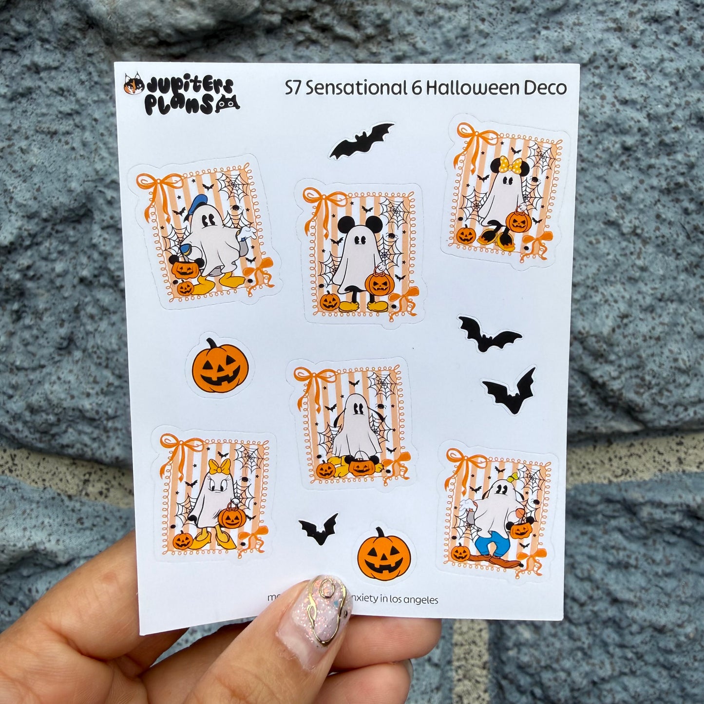 Mouse and Friends Ghost Halloween Deco Stickers