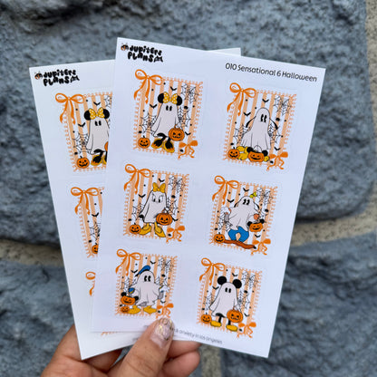 Mouse and Friends Ghost Halloween Stamp Stickers