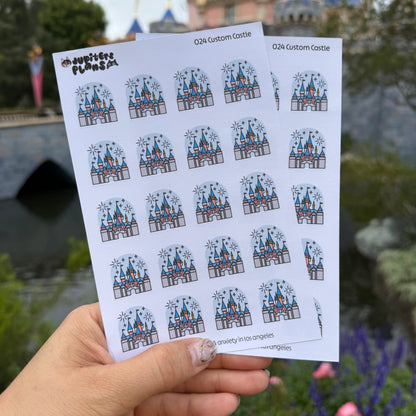Disney Castle + Fireworks Icon Stickers | One Size Large Sheet