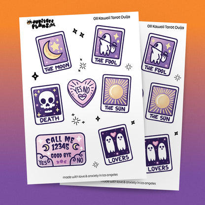 Kawaii Tarot and Ouija Decorative Sticker Sheet